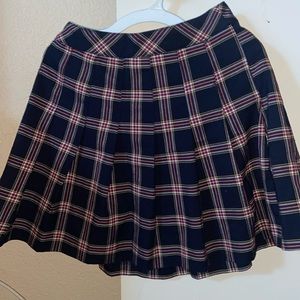 Mini plaid school girl skirt